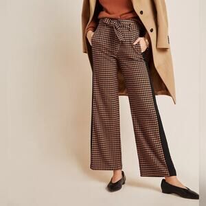 Scotch & Soda X Anthropologie Dark Academia Straight-Leg Houndstooth Pants
